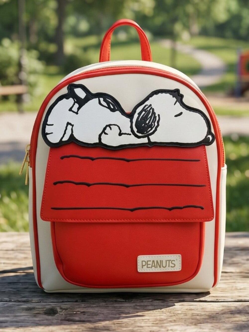 Bioworld Peanuts Medium Size Snoopy Sleeping On House Backpack (Brand New Tags)